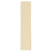 Snowflake Plaid Pattern Yellow Table Runner Kurzer Tischläufer (Vorderseite)