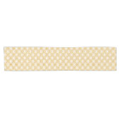 Snowflake Plaid Pattern Yellow Table Runner Kurzer Tischläufer (Horizontal)