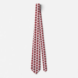 Snowflake Plaid Red Black Buffalo Neck Tie Krawatte