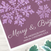 Snowflake Plum Bling Minimales Weihnachtsfest Part Serviette