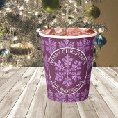 Snowflake Plum Bling Niedlich Weihnachten Pappbecher