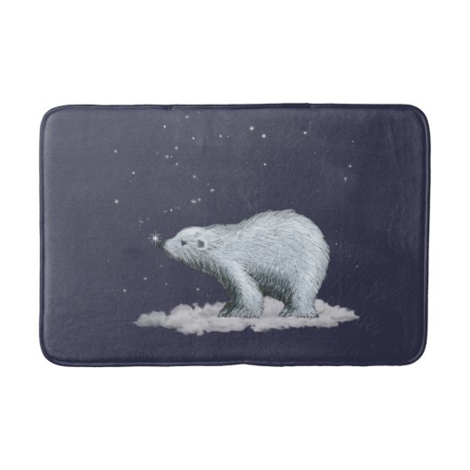 Snowflake Polar Bär Bath Mat Badematte (Vorderseite)