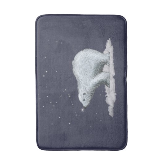 Snowflake Polar Bär Bath Mat Badematte (Vorderseite Vertikal)