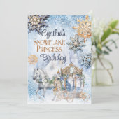 Snowflake Princess Party Einladung (Stehend Vorderseite)