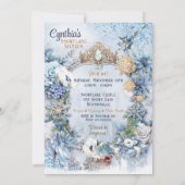 Snowflake Princess Party Einladung (Rückseite)