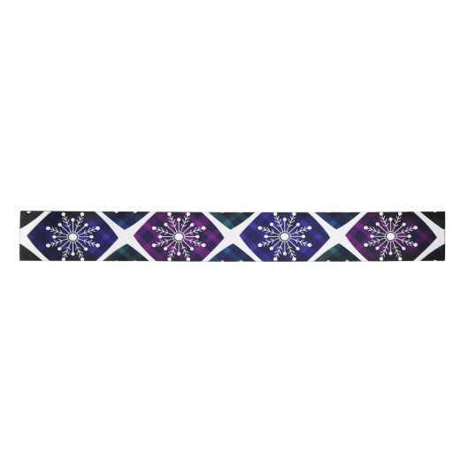 Snowflake Print Ribbon Satinband (Vorderseite)