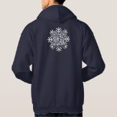 Snowflake QR-Code + Logo-Front-T - Shirt (Rückseite)