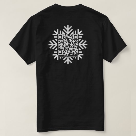Snowflake QR-Code + Logo-Front-T - Shirt (Design Rückseite)