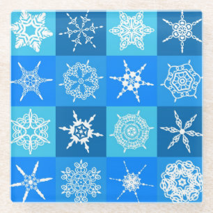 Snowflake Quilt Glasuntersetzer
