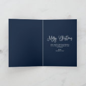 Snowflake Rahmen Weihnachtsfamilie Foto Karte (Innenseite)