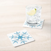 SNOWFLAKE RECHTECKIGER PAPPUNTERSETZER (Vor Ort)