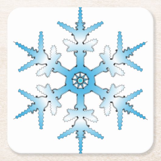 SNOWFLAKE RECHTECKIGER PAPPUNTERSETZER (Vorderseite)