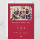 Snowflake Red and Gold 4 Foto Collage Weihnachten (Rückseite)