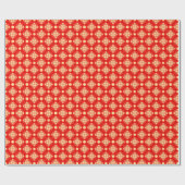 Snowflake Red Bandana Wrapping Paper Geschenkpapier (Flach)