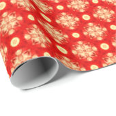 Snowflake Red Bandana Wrapping Paper Geschenkpapier (Rolleneckpunkt)