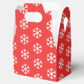 Snowflake Red Christmas Favor Box Geschenkschachtel (Geöffnet)