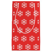 Snowflake Red Christmas Geschenktasche Kleine Geschenktüte (Vorderseite)