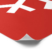 Snowflake Red Christmas Poster (Ecke)