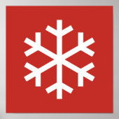 Snowflake Red Christmas Poster (Vorne)