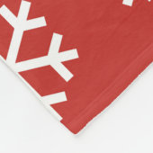Snowflake Red Fleece Blanket (Ecke)