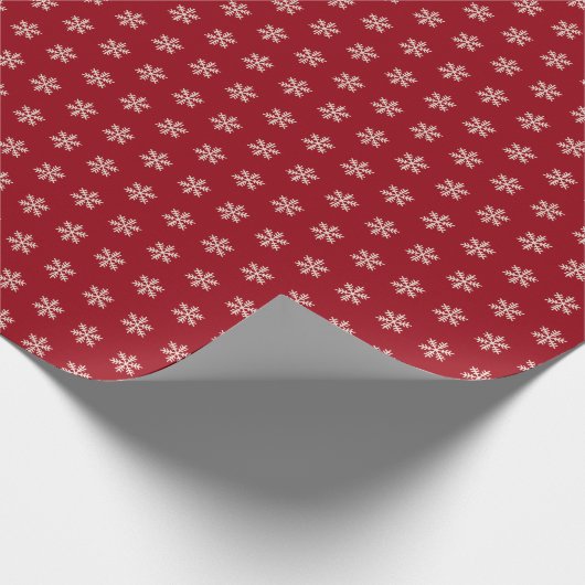 Snowflake Red Geschenkpapier (Ecke)