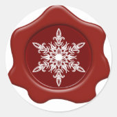 Snowflake Red Wax Siegel Stickers (Vorderseite)