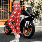 Snowflake Reindeer Holiday Festive Christmas Women Capri Leggings
