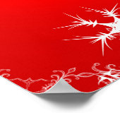 Snowflake Reindeer Poster (Ecke)