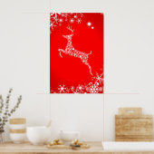 Snowflake Reindeer Poster (Küche)