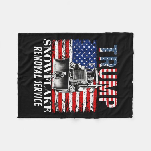 Snowflake Removal Service Funny Donald Trump 2024 Fleecedecke (Vorderseite (Horizontal))