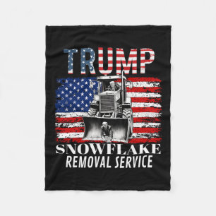 Snowflake Removal Service Funny Donald Trump 2024 Fleecedecke