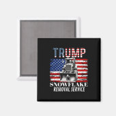 Snowflake Removal Service Funny Donald Trump 2024 Magnet (Vorderseite/Rückseite)