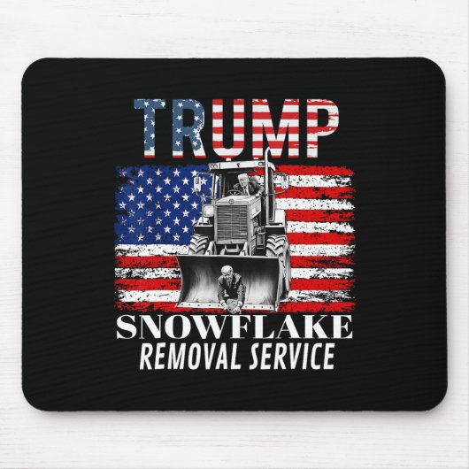 Snowflake Removal Service Funny Donald Trump 2024 Mousepad (Vorne)