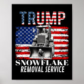 Snowflake Removal Service Funny Donald Trump 2024 Poster (Vorne)