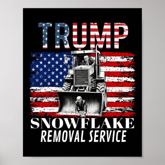Snowflake Removal Service Funny Donald Trump 2024 Poster (Vorne)