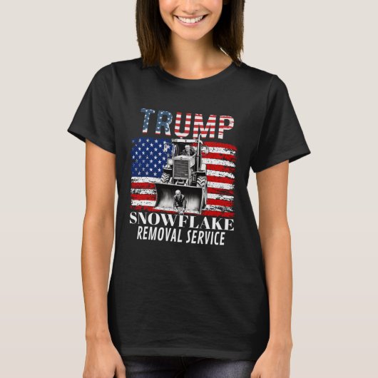 Snowflake Removal Service Funny Donald Trump 2024 T-Shirt (Vorderseite)