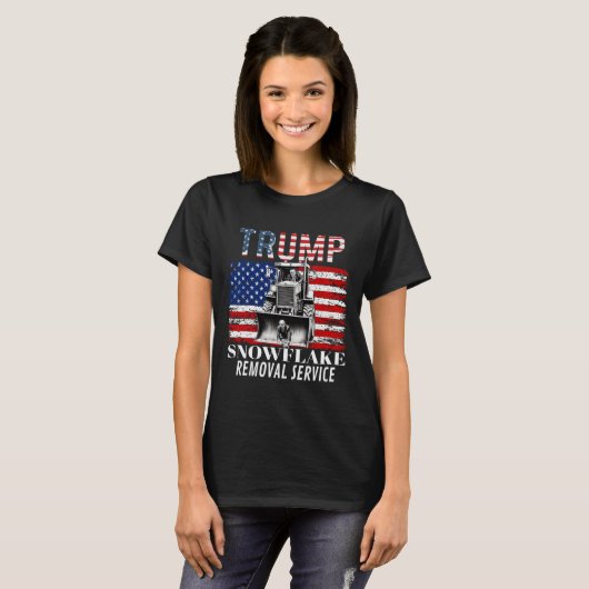 Snowflake Removal Service Funny Donald Trump 2024 T-Shirt (Vorne ganz)