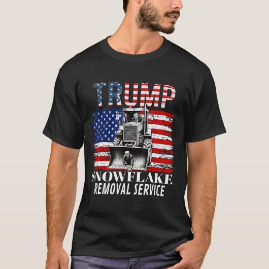Snowflake Removal Service Funny Donald Trump 2024 T-Shirt (Vorderseite)