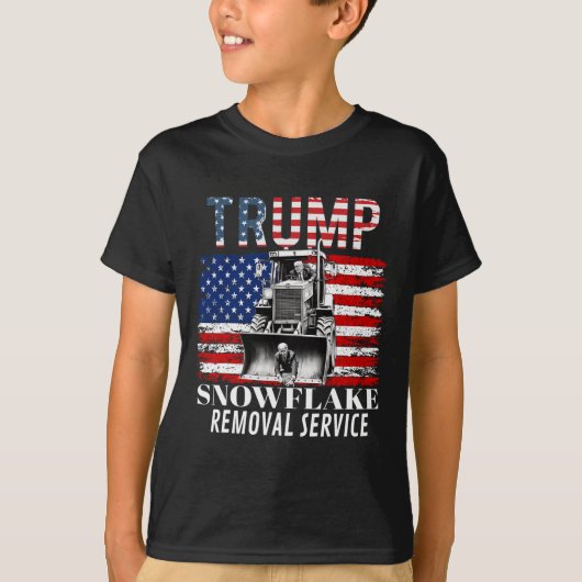 Snowflake Removal Service Funny Donald Trump 2024 T-Shirt (Vorderseite)