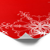 Snowflake Rentier Poster (Ecke)