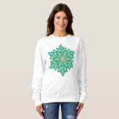 SNOWFLAKE-Retro-Vintage Schneeflocke, Wintersport Sweatshirt (Vorne ganz)