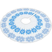 Snowflake Rings Polyester Weihnachtsbaumdecke (Schrägansicht)