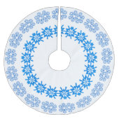 Snowflake Rings Polyester Weihnachtsbaumdecke (Vorderseite)