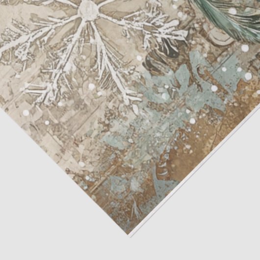 Snowflake Rooster Seidenpapier (Ausschnitt)