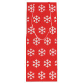 Snowflake Roter Weihnachtswein Geschenktasche Geschenktüte Für Weinflaschen (Rückseite)