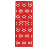 Snowflake Roter Weihnachtswein Geschenktasche Geschenktüte Für Weinflaschen (Vorderseite)
