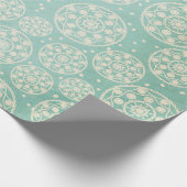 Snowflake Rounds auf blauem Wrapping Paper Geschenkpapier (Ecke)