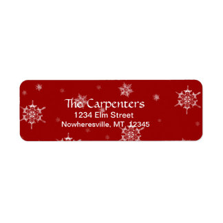 Snowflake Rücksendeadresse Lables