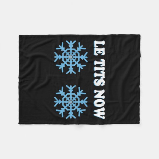 Snowflake S Adult Joke Let It Snow Funny Christmas Fleecedecke (Vorderseite (Horizontal))