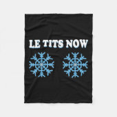 Snowflake S Adult Joke Let It Snow Funny Christmas Fleecedecke (Vorderseite)